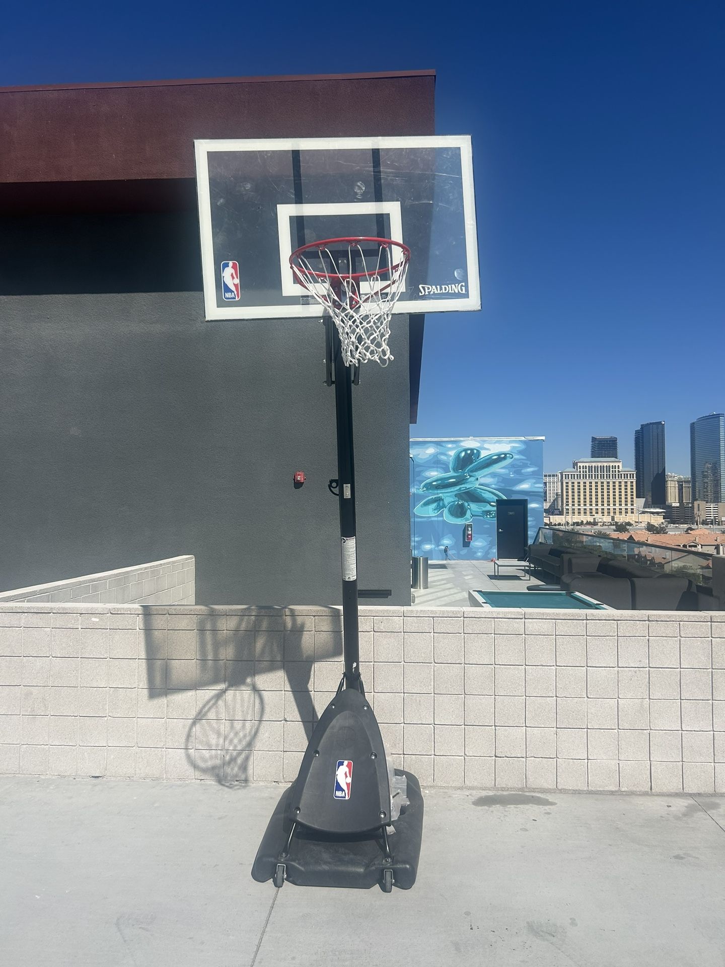 Spalding NBA 54 inch Shatter-proof Polycarbonate Portable Basketball Hoop System