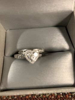 Heart shaped diamond ring from zales with life time warranty