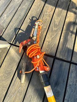 Village Blacksmith Pole Tree Pruner with Saw Blade Fiberglass Pole Rope Operated