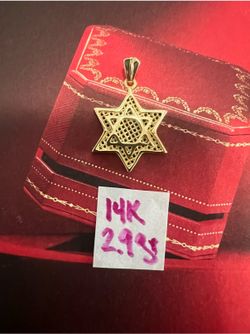14K Solid Gold Pendant For Wedding 2.9Gr