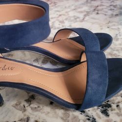 Navy Heels Size 5