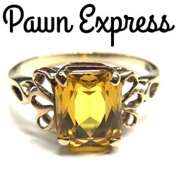 10K Citrine Stone Ring 