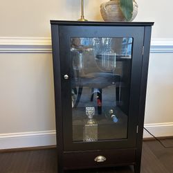Gently Used Wood Wine Cabinet 