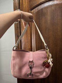 Pink Coach Leather Shoulder Bag 