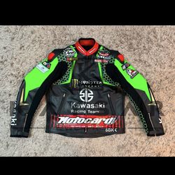 Kawasaki Ninja Monster Custom Made Motorbike Jacket / Gift For Men And Women Motorcycle Jacket .