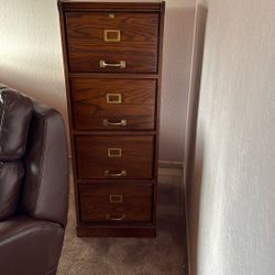 Solid Wood Filing Cabinet