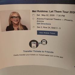 Mel Robbin’s Let Them Tour Tickets