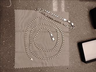 Silver chain with bracelet