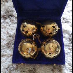 Brass Potpourri Hanging Balls Handmade With Case