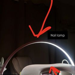 Nail Lamp, Pink Arm Rest 