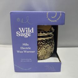 Wild Sage Mila Electric Wax Warmer Gold Moroccan Tile Style