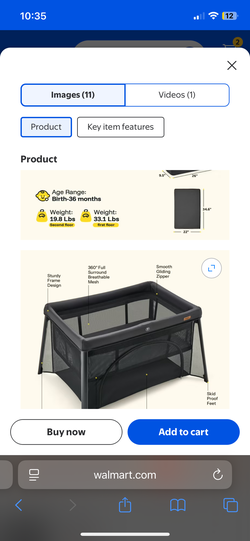 Harppa Baby Travel Bassinet/Playpen