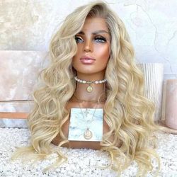 Beautiful Golden Blonde Human Hair Lace Front Wig