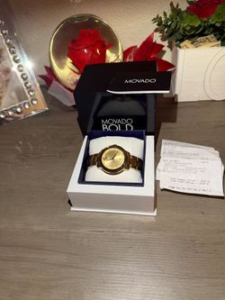 Movado Gold Watch- Original Box /Like New