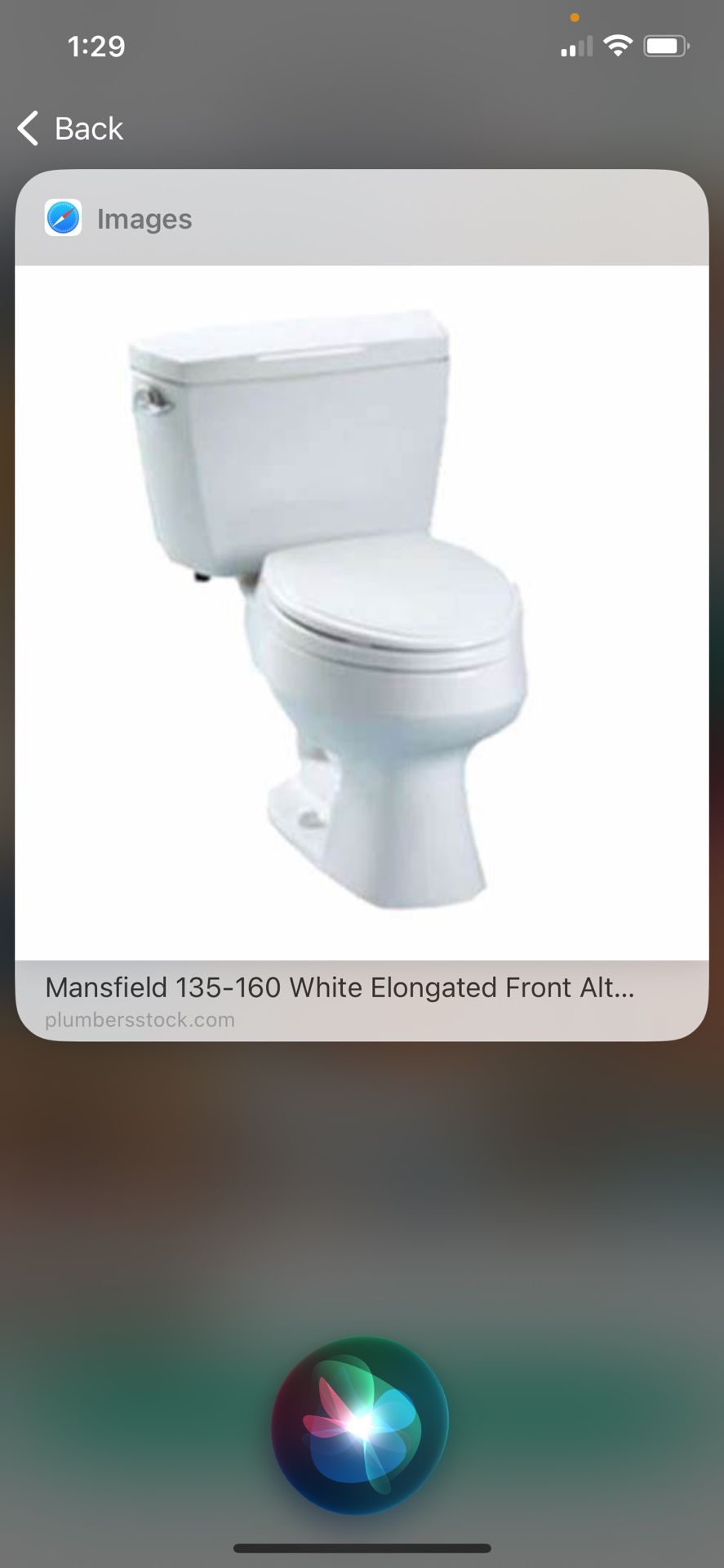 Toilet Mansfield 160 Tank And Mansfield 135 Bowl Brand Brand New