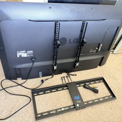 LG TV with Wall Mount Racks 