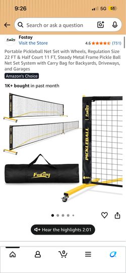 Pickleball net