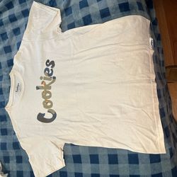 Cookies tee cream/camo size large