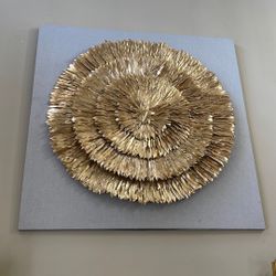 Gold Feathers Art Work