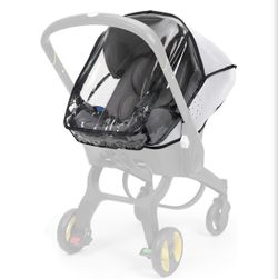Car Seat Rain Cover Compatible w Doona Infant Car Seat Stroller, Clear Breathable Side Ventilation, Easy Access, Waterproof Baby Travel Weather Shield