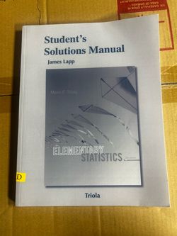 Student’s Solution Manuel elementary Statistics