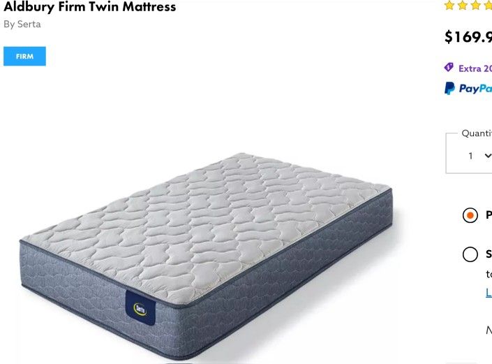 Aldbury firm twin mattress deals
