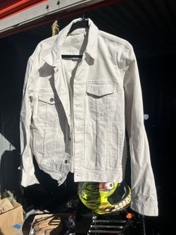 J. Crew White Button Down Jacket - Large
