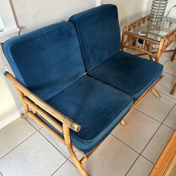 Mid Century real Bamboo Sofa And Chair