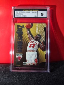 MICHAEL JORDAN 1997 Skybox Z-Force #190 ZUPERMEN UCG 9 MINT BULLS LEGEND HOF MVP