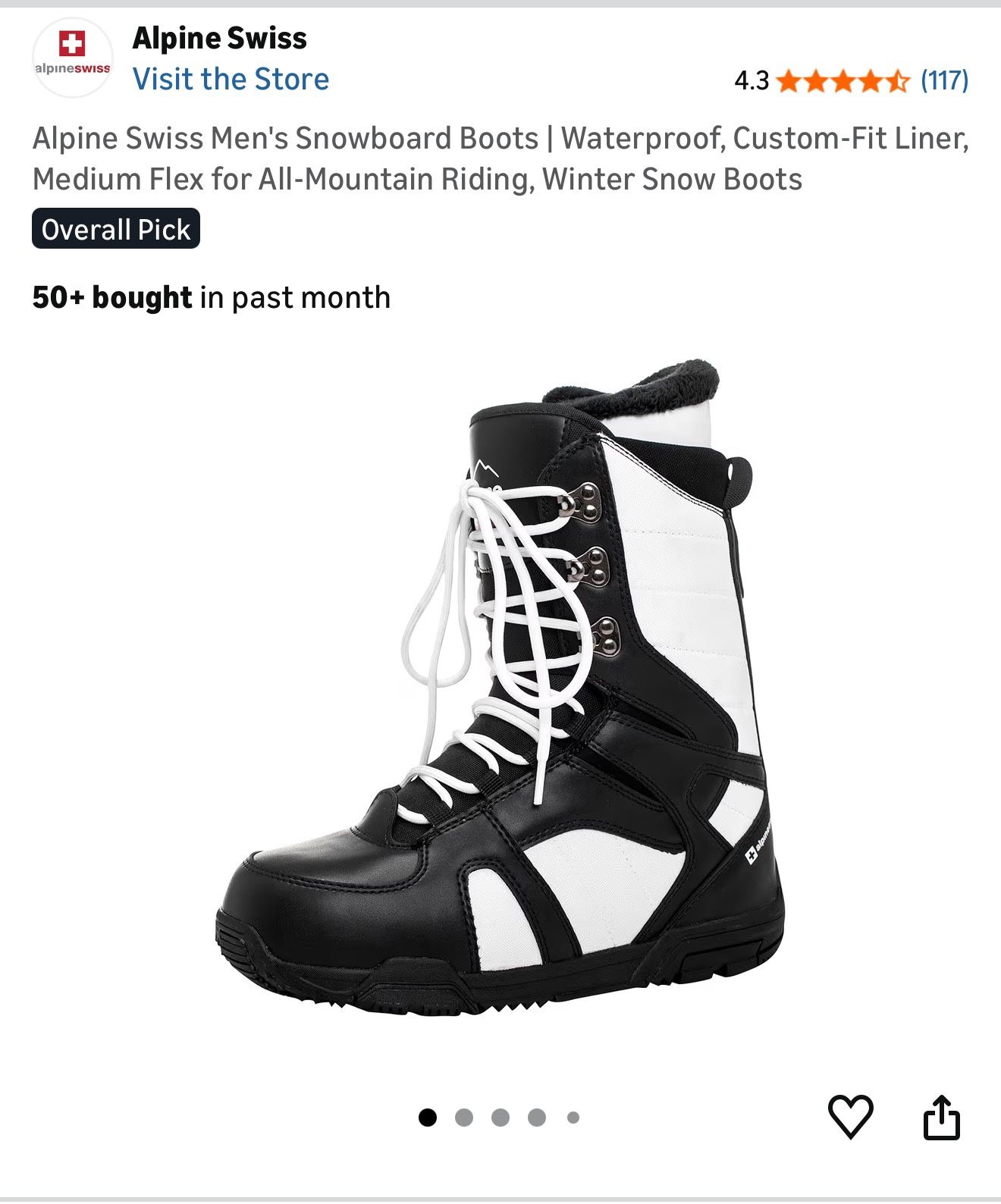 Brand New Never Opened Men's Alpine Swiss Snowboarding Boots