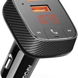 ROAV SmartCharge F2 Bluetooth FM Transmitter, Wireless Audio Adapter and Receiver, Car Charger with Bluetooth, Car Locator, App Support, 2 USB Ports, 