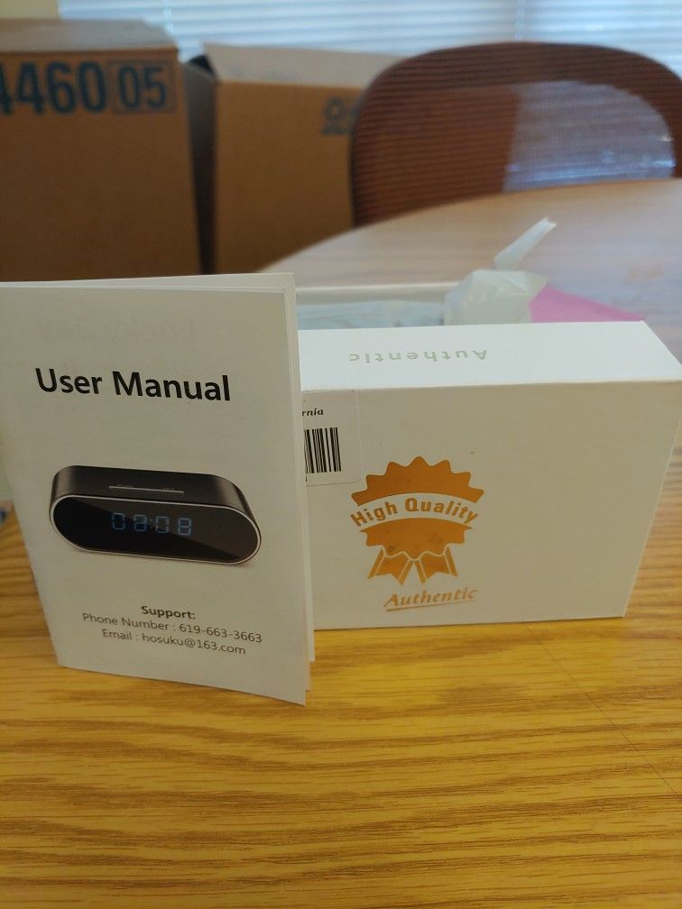 Mini camera, Clock, Alarm