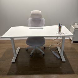 Adjustable Desk And Office Chair