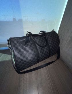 Louis Vuitton Black Damier Graphite Keepall Bandouliere 45 Duffle