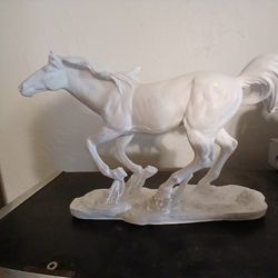 White Horse Statue Figurine
