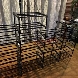Sturdy 7-Tier Shoe Rack - Metal Frame / Mostly Metal