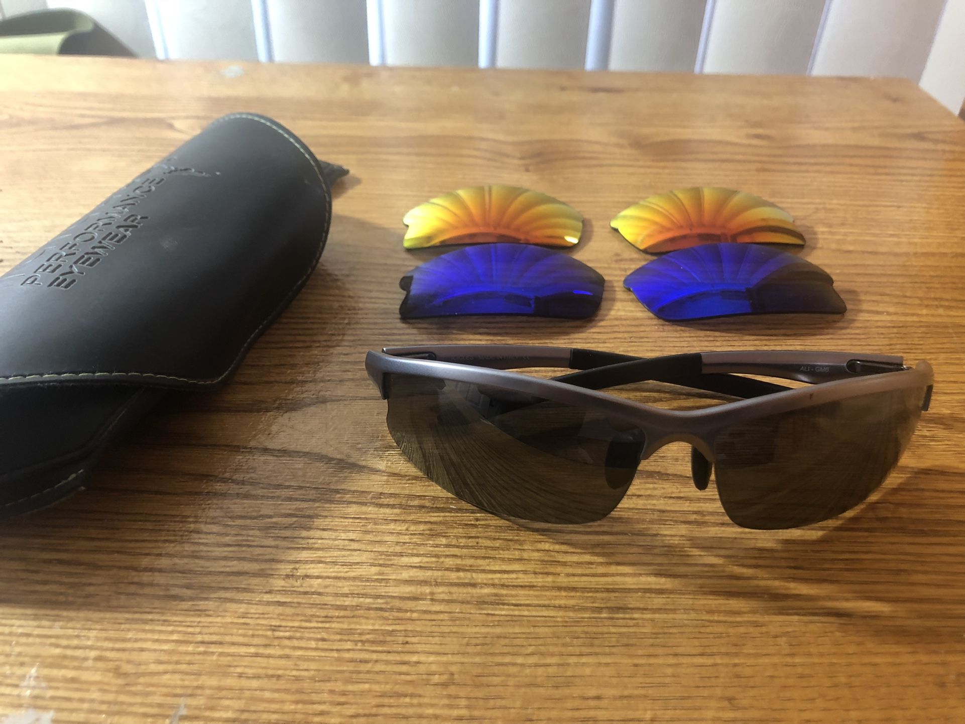 Icicles Cylinder Silver Mirror Lens Sunglasses with Silver Frame + 2 Replacement Lenses