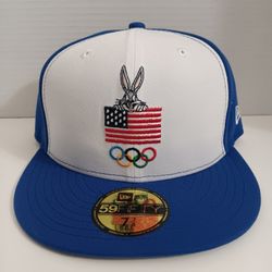 Bugs Bunny Looney Tunes x Team USA New Era Flag 59FIFTY Fitted Hat - White/Blue