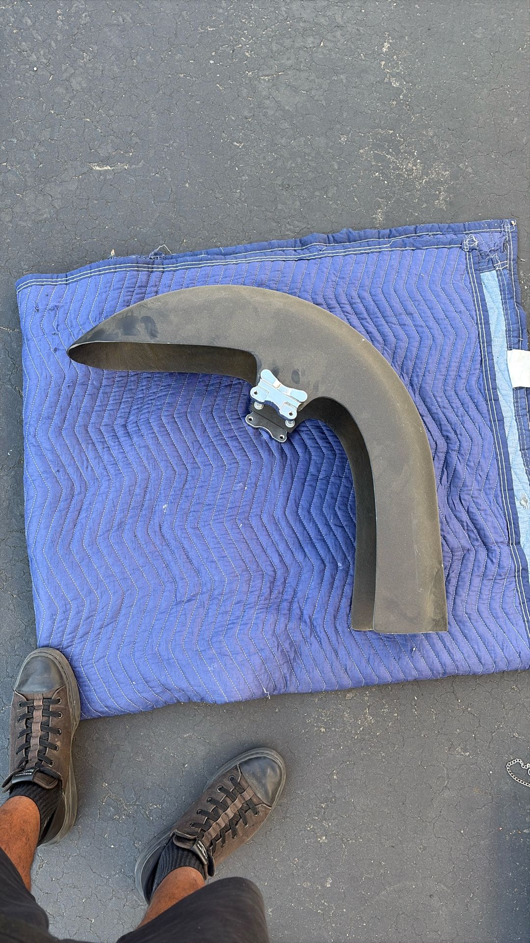 Low Rider Bagger Front Fender With Chrome Brackets