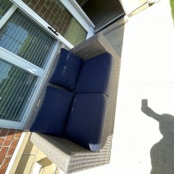 Straw Outdoor Sofa