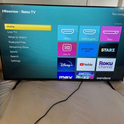 43 inch Hisense Roku Smart Tv (no Remote)