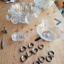 Vintage Crystal Punch Bowls 