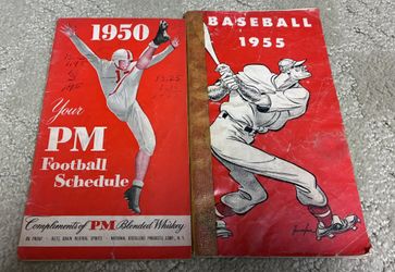 1950 PM Football Schedule and 1955 Baseball Schedule
