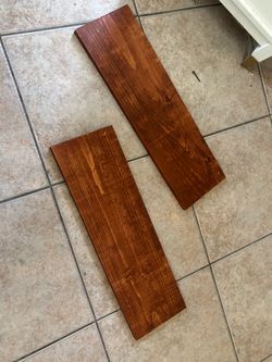 Mahogany Stained wood 2 pieces