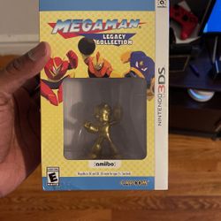 Megaman Legacy Collection + Golden Megaman Amiibo