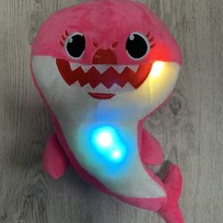 Pink Singing LED Light Plush Toys Music Doll English Song Toy Gift