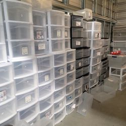 3 Drawer Plastic Storage Bins (Big & Small)