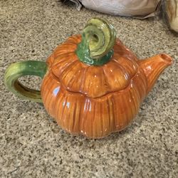 Ceramic Pumpkin Tea Pot