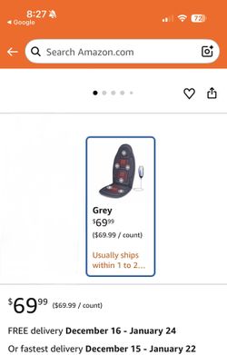 Snailax Back Massager with Heat, Vibration Massage Seat Cushion with 6 Vibrating Motors and 2 Heat Levels, Massage Chair Pad for Home Office use,