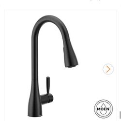 Moen Doherty Matte Black Kitchen FaucetNEW
